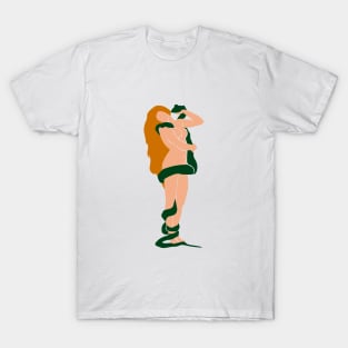 Eva and the snake. T-Shirt